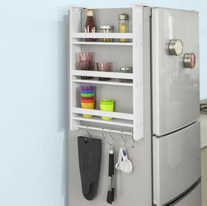 Keukenplank Wit | Kruidenrek met 3 planken | Hangplank voor koelkast