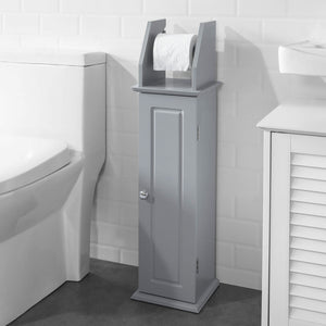 Toiletpapier houder - Wc rolhouder - 2 compartimenten - 20x79x18cm